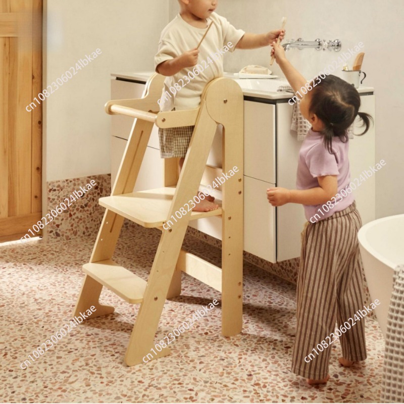 Toddler Learning Tower - Drewniana składana wieża edukacyjna dla dzieci,