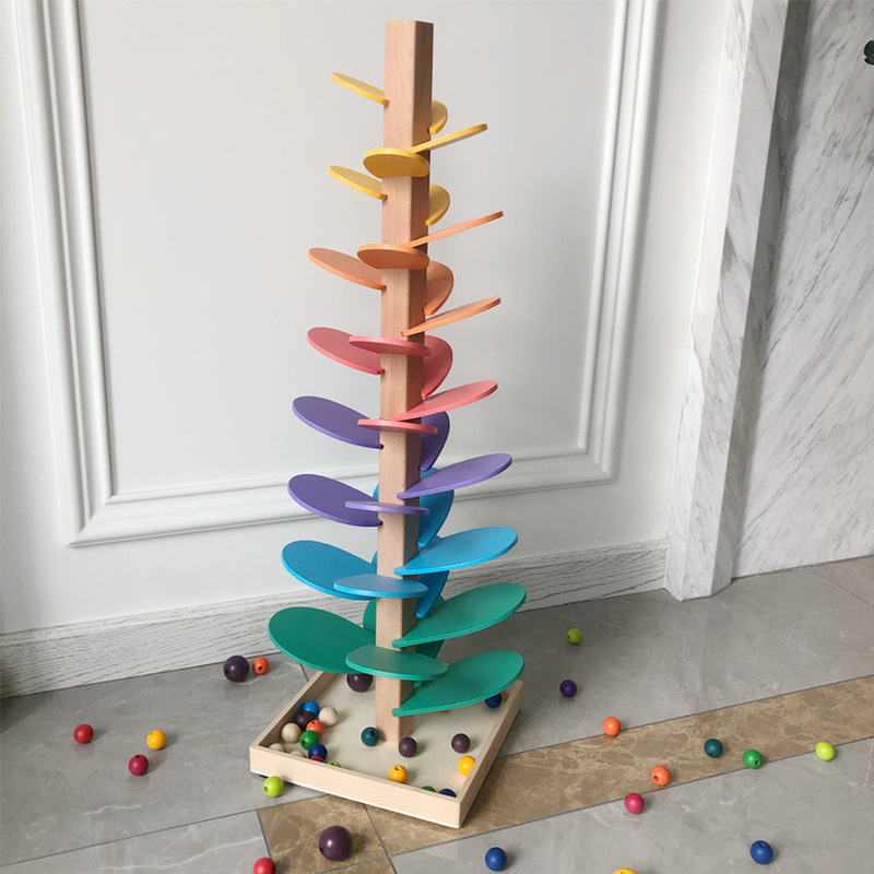 Drewniany tęczowy drzewko muzy – Toddler Learning Tower recenzja i cena