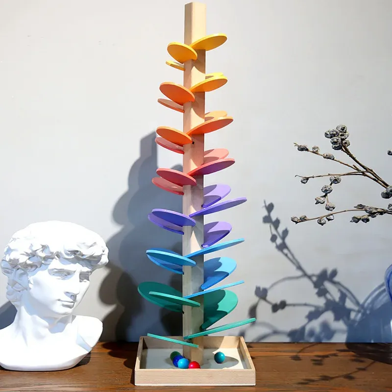 Drewniany tęczowy drzewko muzy – Toddler Learning Tower recenzja i cena